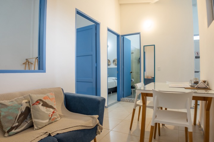 Sala y comedor del apartamento Azulado 22